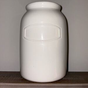 Pottery Barn White Ceramic Kitchen Canister